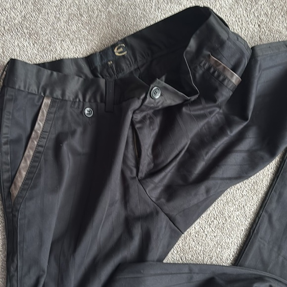 Just Cavalli Textured Striped loose fit dress pants Sz 54 - Picture 15 of 16